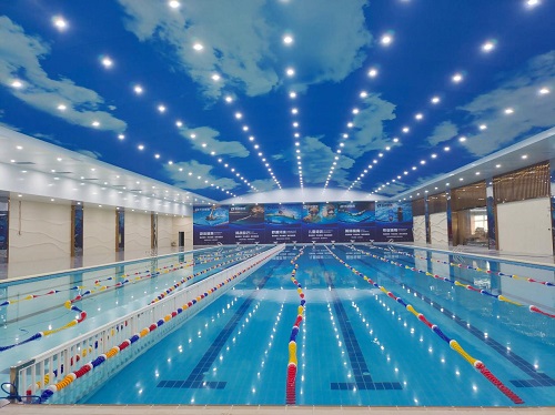 济南历城体育中心游泳馆泳池